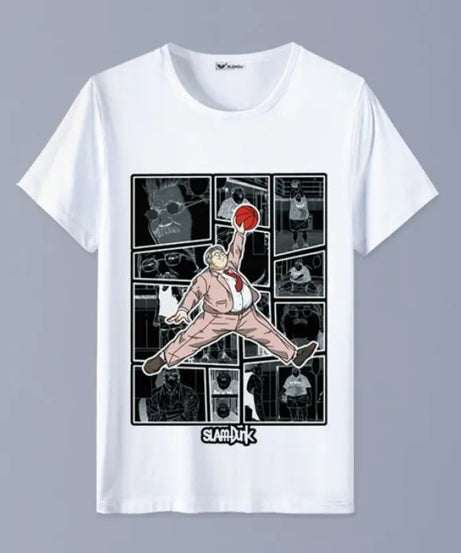 Slam Dunk T-shirt Sakuragi Hanamichi Akagi Haruko Rukawa Kaede Mitsui Hisashi Ryota anime basketball short-sleeved clothes gift