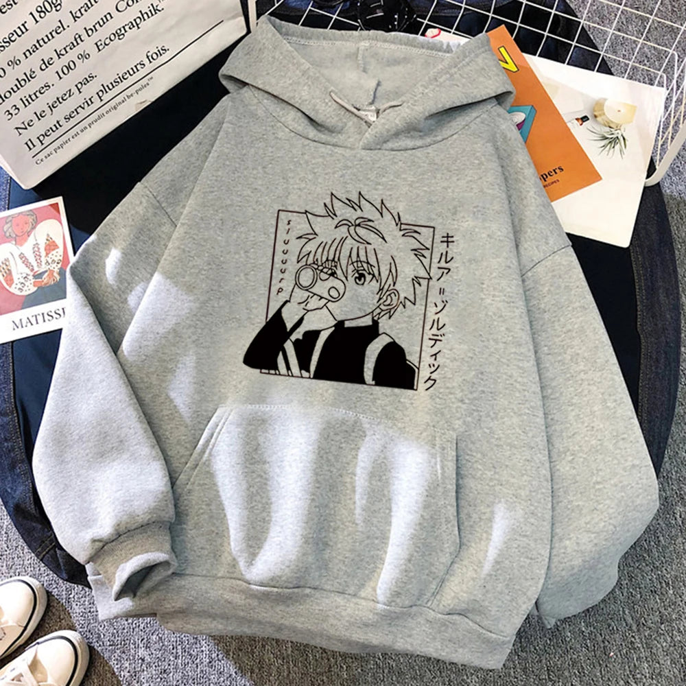 Hunter x Hunter Killua Zoldyck Graphic Hoodie Gothic Harajuku Fleece Pullover 2