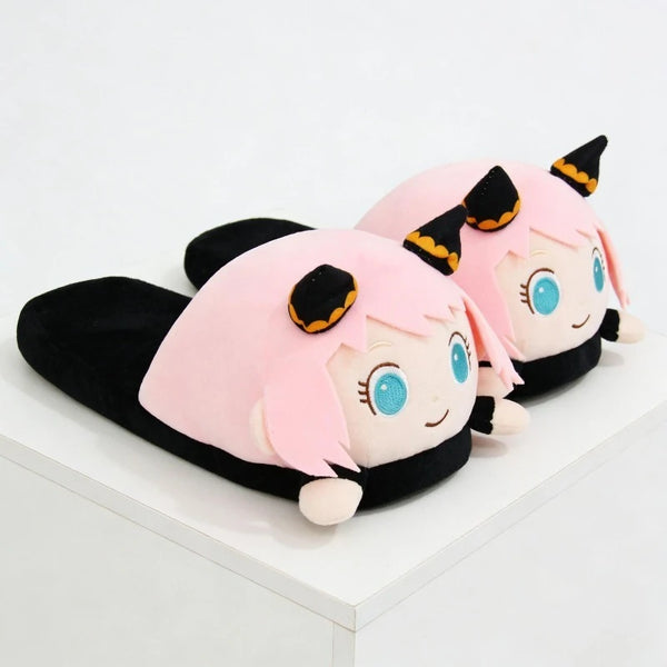 Spy x Family Anya Forger Kawaii Plush Home Slippers Warm Thermal Bedroom Shoes