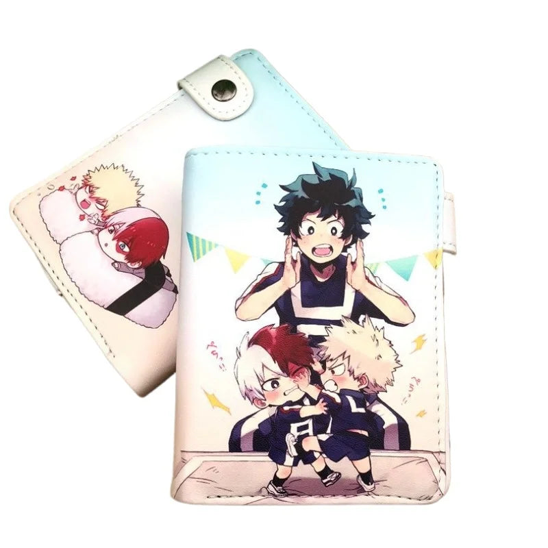 Anime My Hero Academia Todoroki Shoto Men's Wallets Midoriya Izuku Card Holders Purse