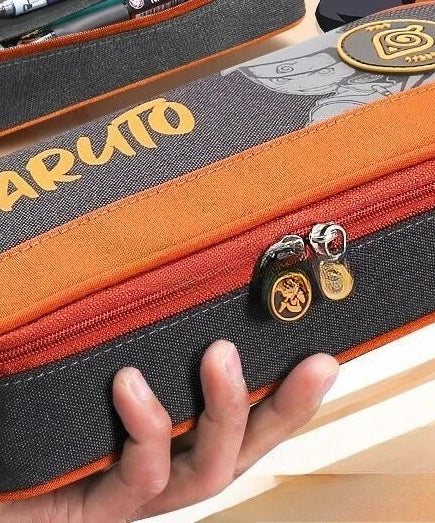 Naruto anime creative canvas stationery case student pencil case personalized children's large capacity pencil case gift