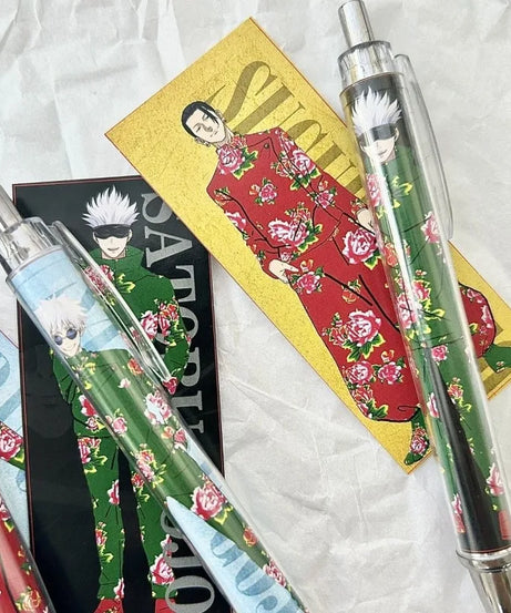 Hot Sales 3 PCS Jujutsu Kaisen Satoru Gojo Fushiguro Megumi Gel Pen Signature Pen Anime Peripheral Student Ballpoint Pen 0.5