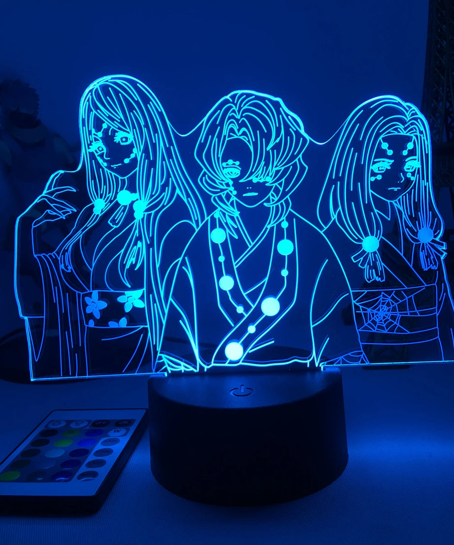 Manga 3d Light Kimetsu No Yaiba for Bedroom Decor Night Light Birthday Gift Table Lamp Anime Demon Slayer Mitsuri Kanroji Figure