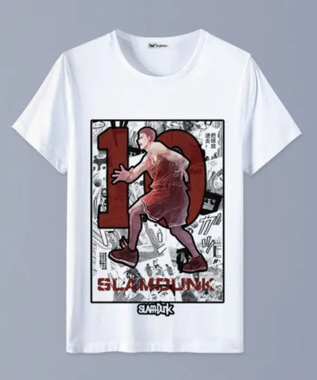 Slam Dunk T-shirt Sakuragi Hanamichi Akagi Haruko Rukawa Kaede Mitsui Hisashi Ryota anime basketball short-sleeved clothes gift
