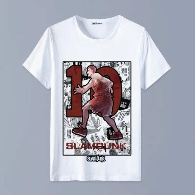 Slam Dunk T-shirt Sakuragi Hanamichi Akagi Haruko Rukawa Kaede Mitsui Hisashi Ryota anime basketball short-sleeved clothes gift