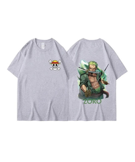 Anime ONE PIECE Sauron Printing Men's and Women's Loose Casual Short Sleeve One Piece Summer Couple T-Shirt Top Birthday