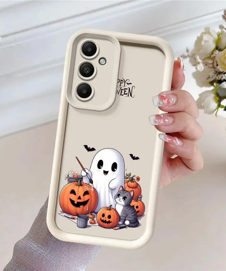 Case for Samsung A54 A52 A14 A53 A12 A13 A23 A71 A34 A51 A13 A33 A15 A32 A22 A55 A24 Phone Case Happy Halloween Ghost