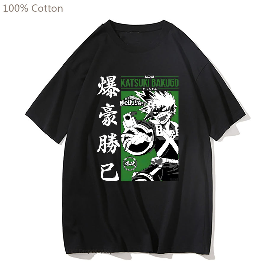 Best My Hero Academia Katsuki Bakugo Cool Anime T-Shirt High Quality