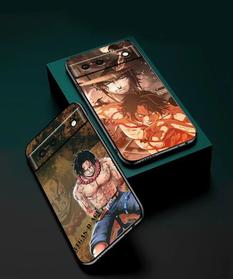 One Piece Anime Zoro Luffy For Google Pixel 9 8 7A 7 6A 6 5A 5 4 4A XL 5G Black Silicon Shockproof Shell Cover Phone Case