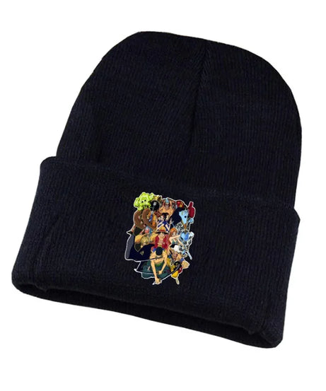 New Anime Cute One Piece Embroidered Beanies Hat Men Women Winter Autunm Warm Knitted Bonnet Cap Wool Skullies Boys Beanies Caps