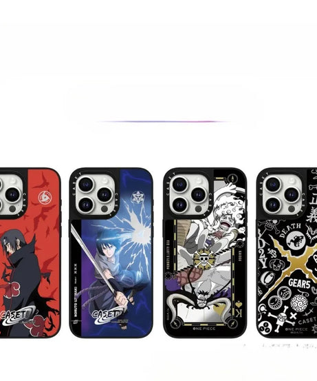 One Piece x Naruto Mirror Phone Case – Anti-Fall Collection for iPhone 16 Pro Max