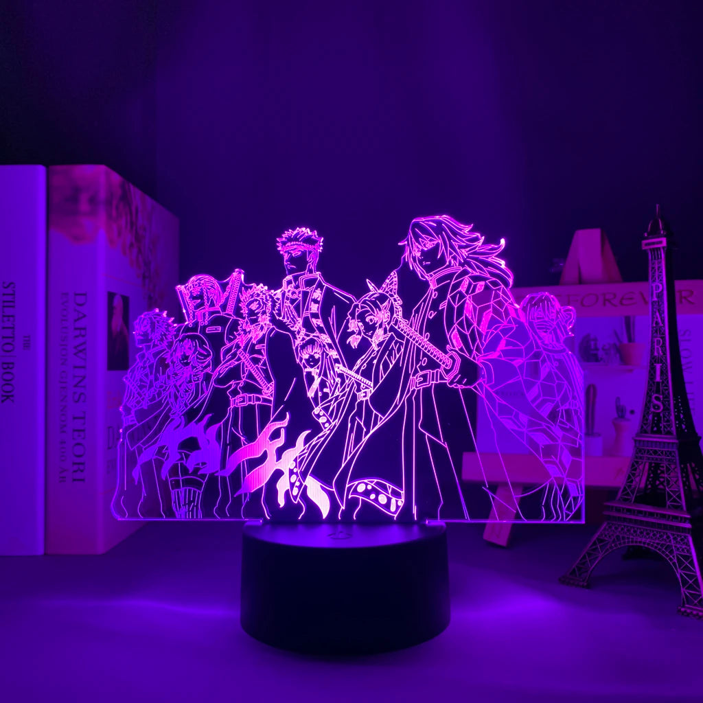 Manga 3d Light Kimetsu No Yaiba for Bedroom Decor Night Light Birthday Gift Table Lamp Anime Demon Slayer Mitsuri Kanroji Figure