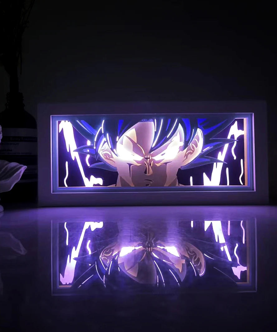 Anime  series paper-cut light room bedroom night light atmosphere light remote control colorful light box