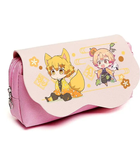 Anime Demon Slayer Student Pencil Case Cute Large Capacity Multifunctional Desktop Storage Bag Practical Gifts