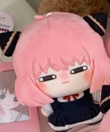10cm Anime Spy X Family Anya Forger Cute Cotton Doll Fan Made Plush Toy Stuffed Doll Birthday Gift for Fans Decorative Supplies