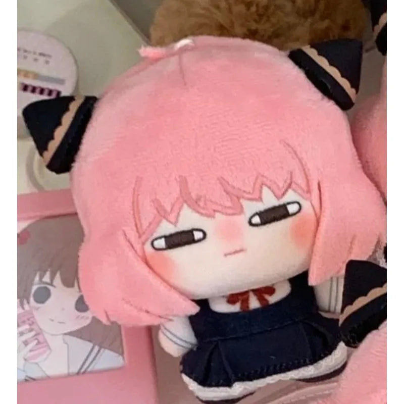 10cm Anime Spy X Family Anya Forger Cute Cotton Doll Fan Made Plush Toy Stuffed Doll Birthday Gift for Fans Decorative Supplies