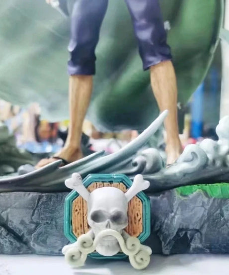 One Piece 32cm Silvers Rayleigh Action Figures Model Kit Anime Peripheral GK Toy Statue Holding Sword Desktop Ornament Boy Gift