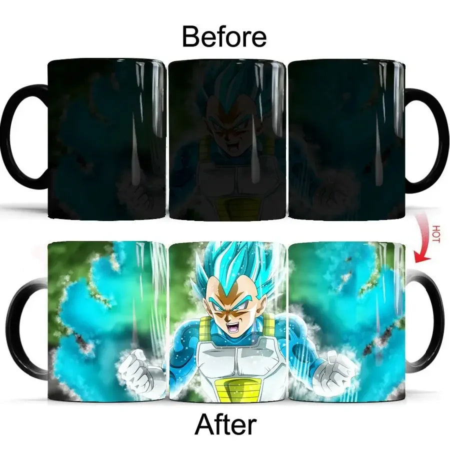 Dragon Ball Goku Color Changing Cup Mug Personalised Magic Mugs Heat Activated Image Photo Coffee Mugs Surprised