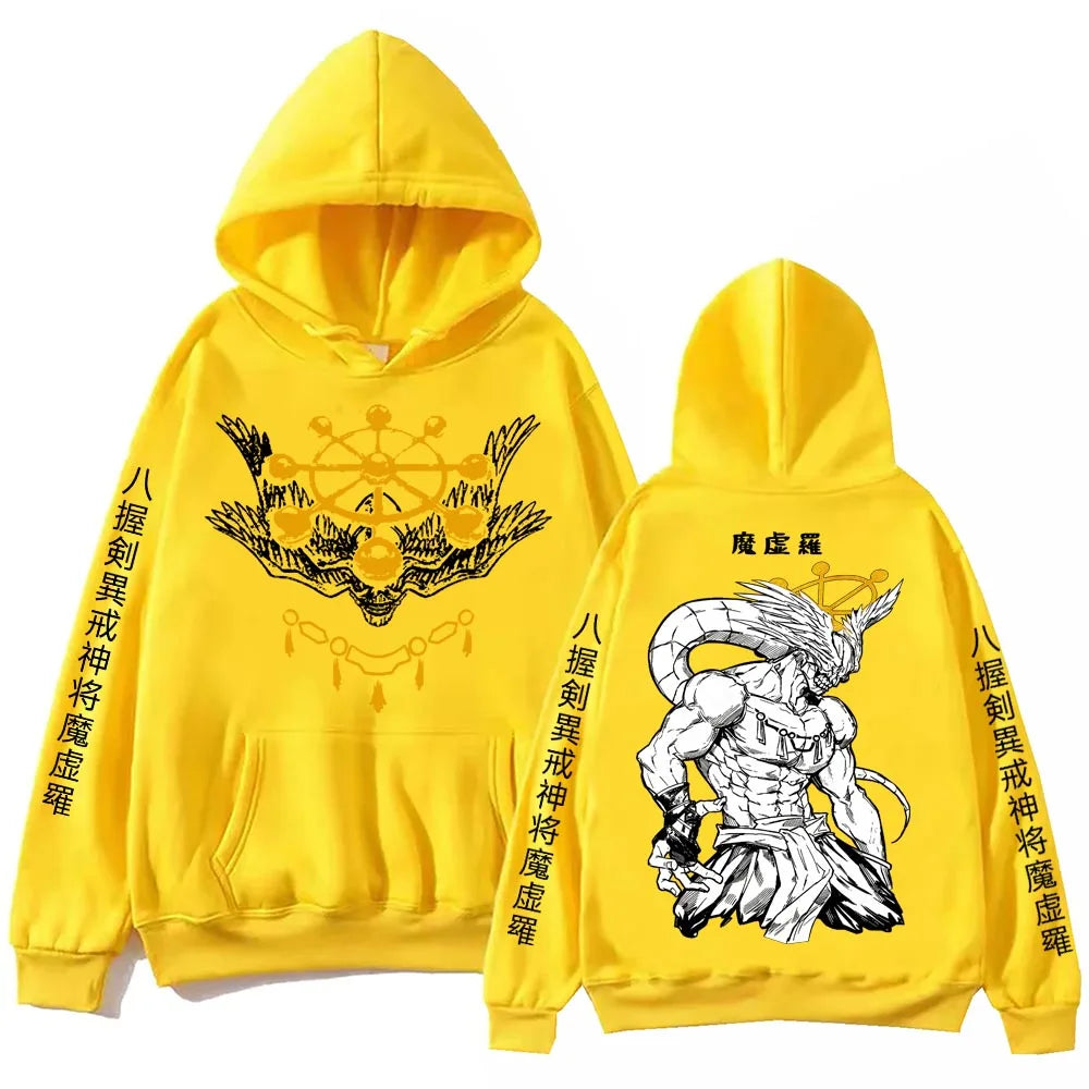 Anime Jujutsu Kaisen Mahoraga Graphic Hoodie – Harajuku Casual Pullover Sweatshirt for Men & Women 3