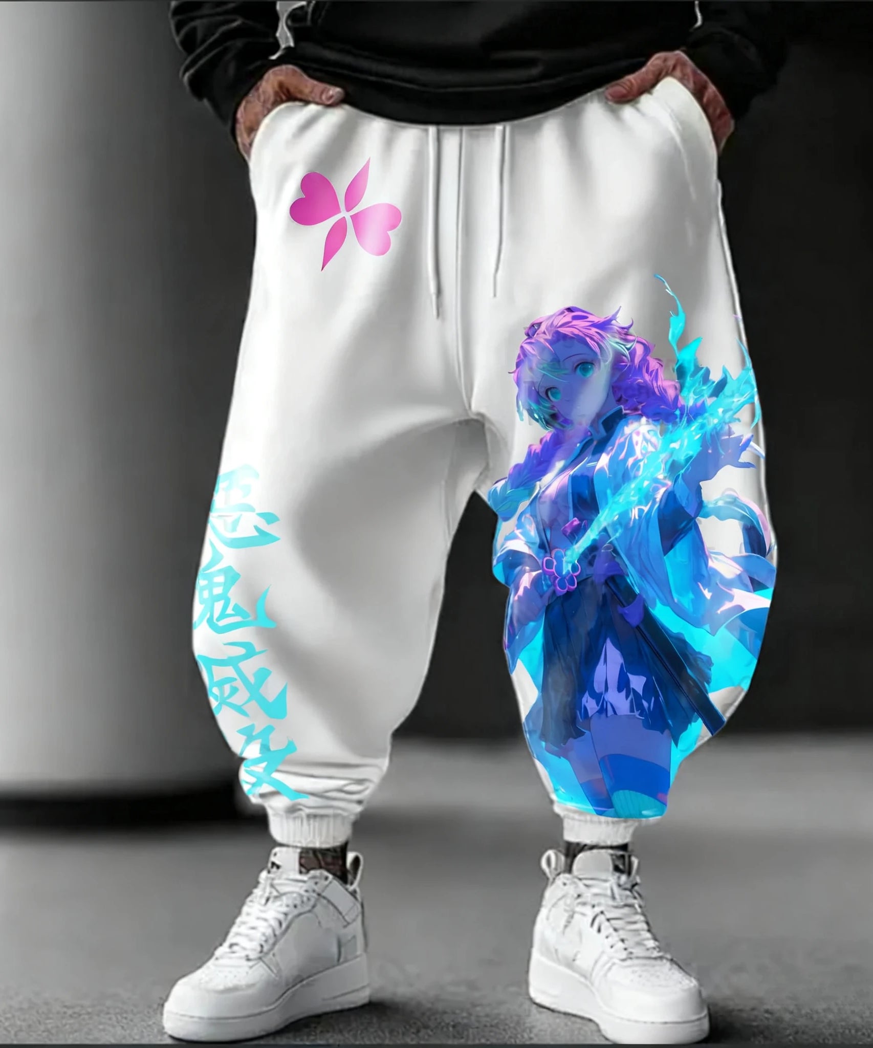 Demon Slayer Sweetpants Autumn/Winter Men's New Anime Printed Harajuku Trendy Versatile Loose Casual Sports Pants