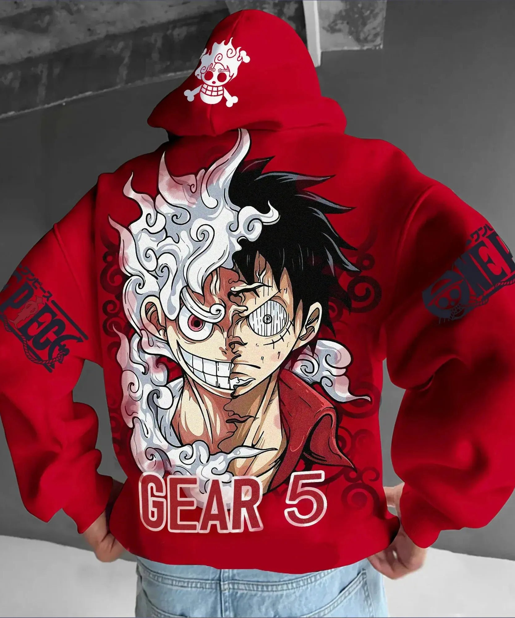 Anime Hoodie Men Women One Piece Luffy Gear 5 Nika Streetwear Casual Pullover Sweatshirt Autumn Winter Cosplay Long Sleeve Tops