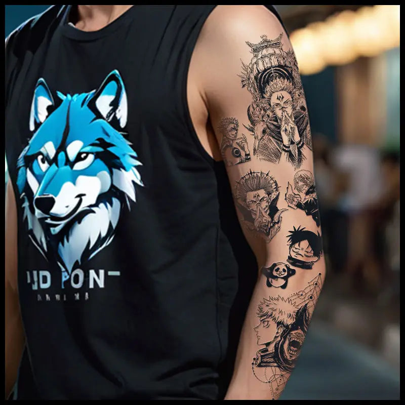 Gojo Satoru Cool Creative Personality Simple High Value Anime Character Waterproof Long Lasting Tattoo Sticker Decoration Gift