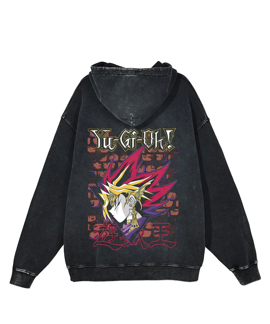Yu-Gi-Oh Vintage Hoodie – Anime Graphic Cotton Streetwear Pullover