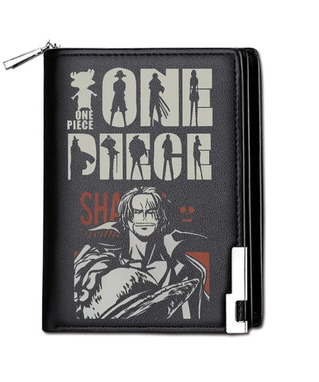 One Piece Luffy Ace Anime Peripheral Zipper PU Wallet Handsome Personality Boy Print Coin Purse Short Card Pack Gift Wholesale