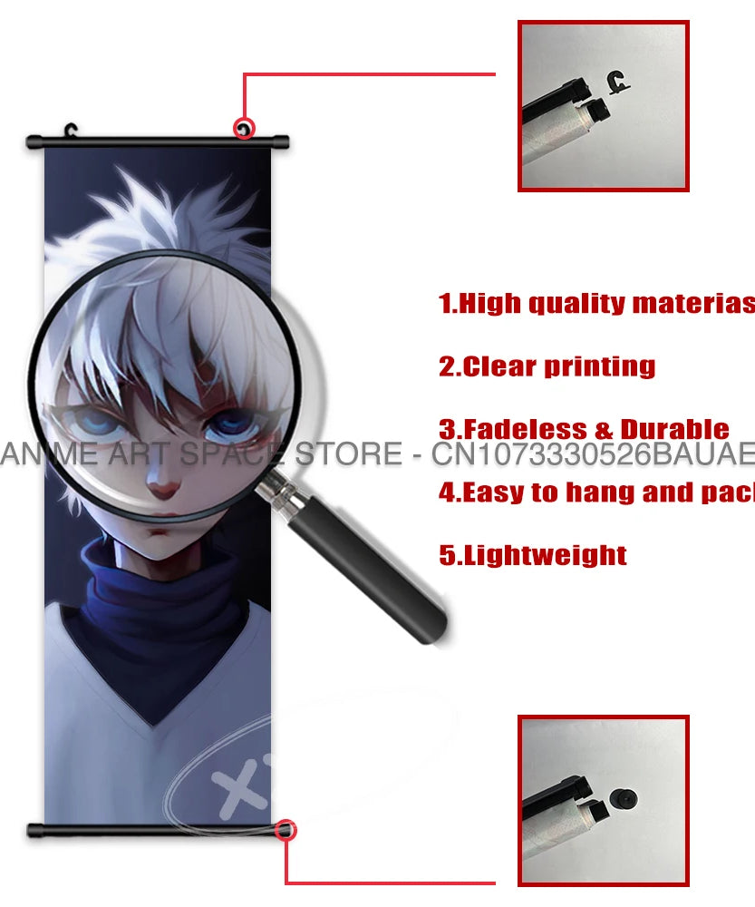 Hunter x Hunter Scroll Poster – Classic Anime Wall Art Canvas Decoration