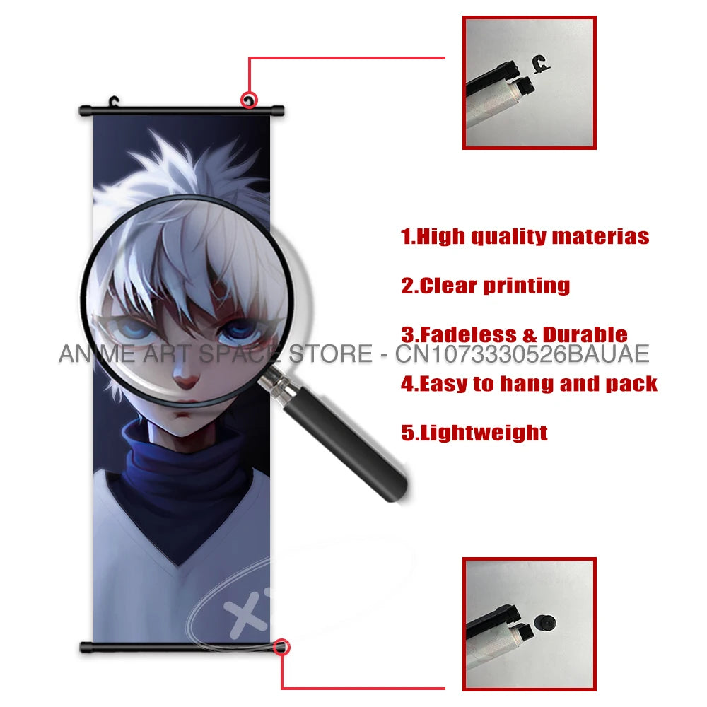 Hunter x Hunter Scroll Poster – Classic Anime Wall Art Canvas Decoration