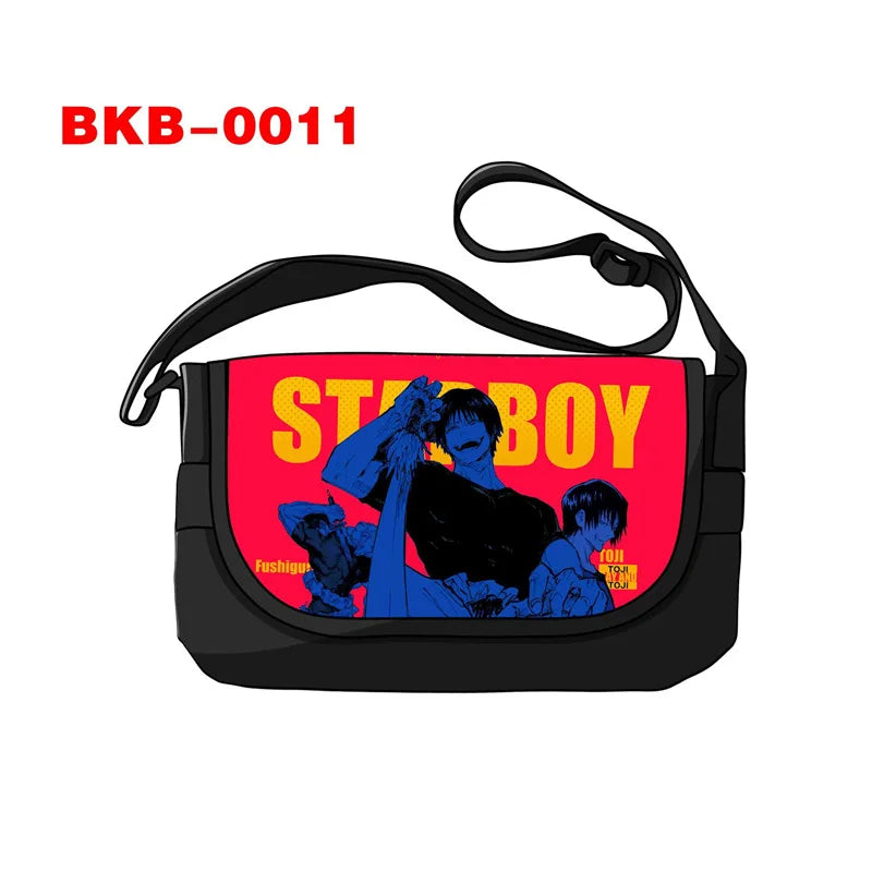 Anime Jujutsu Kaisen Shoulder Gojo Satoru Ryomen Sukuna Handbag Messenger Bag Phone Holder Storage Bags for Travel
