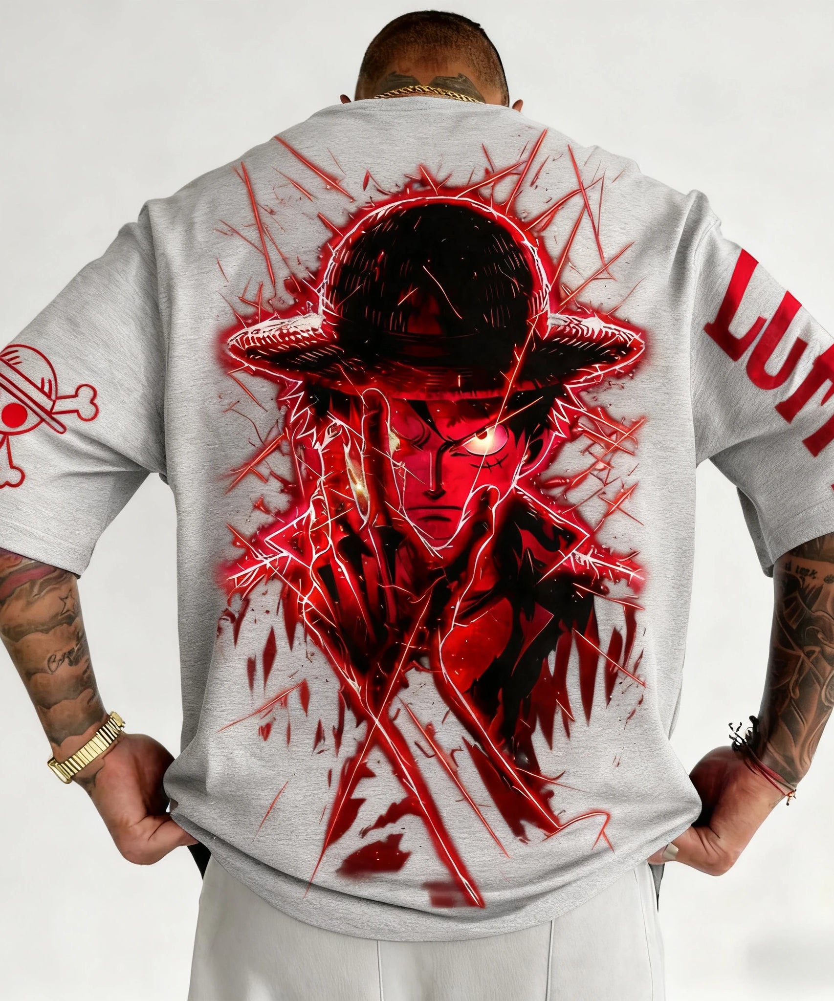One Piece Luffy Anime Joint T-shirt Street Summer New Men's Harajuku Loose Casual Children's Parent Child Clothing Top