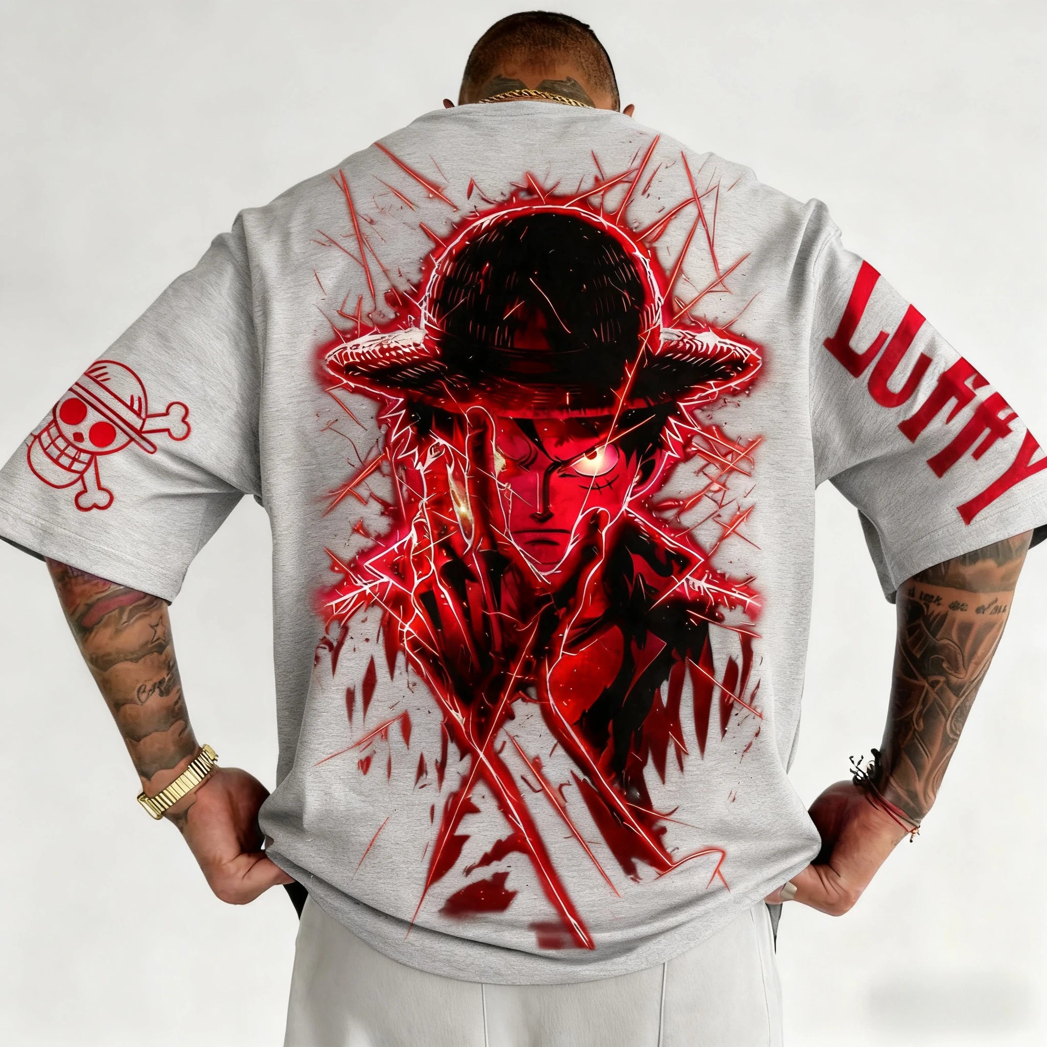 One Piece Luffy Anime Joint T-shirt Street Summer New Men's Harajuku Loose Casual Children's Parent Child Clothing Top