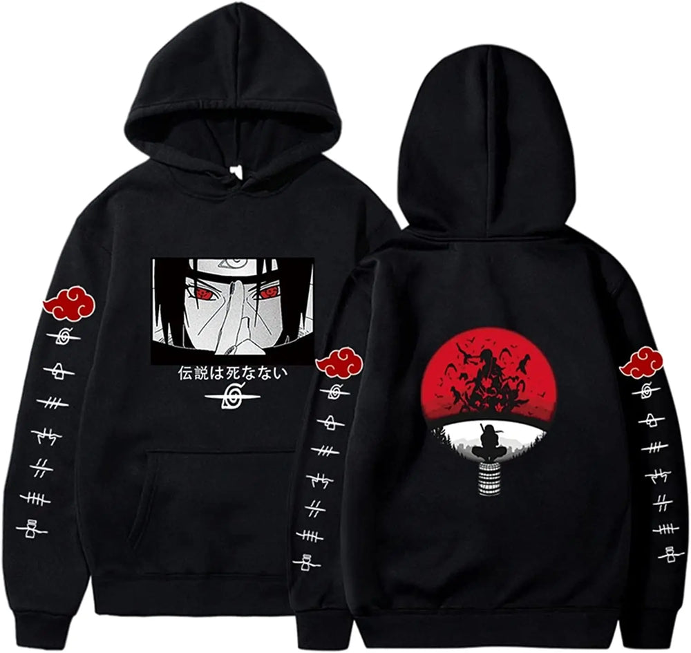 Naruto Akatsuki Cloud Hoodie – Unisex Printed Pullover Streetwear 8