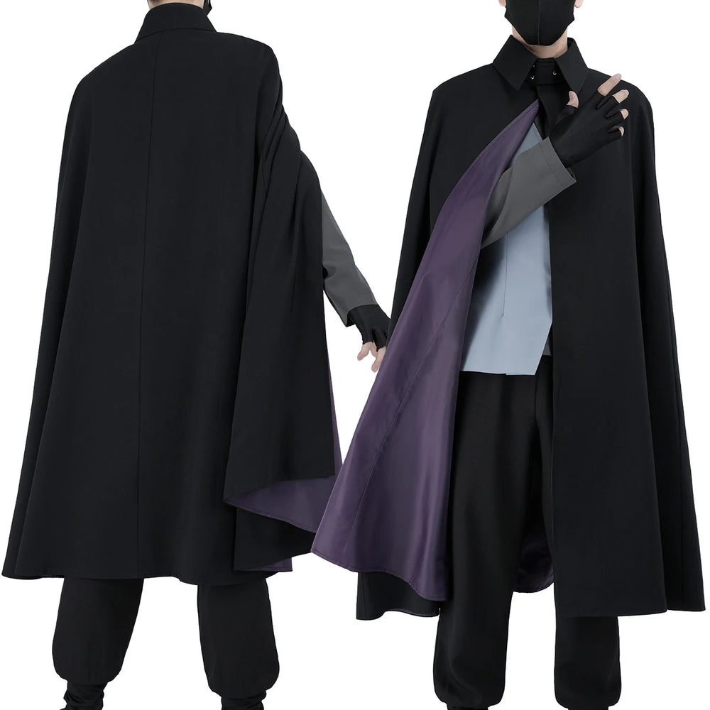 Anime Sasuke Uchiha Cosplay Costume – Cloak, Vest, Top & Pants Set 7