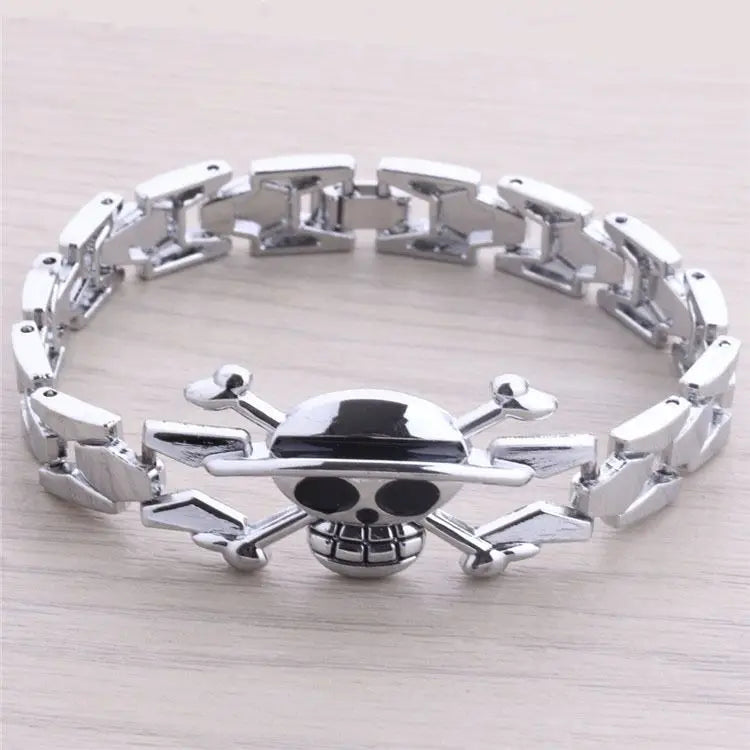 One Piece Animation Peripheral Bracelet OnePiece Logo Bracelet Alloy Fashion anime Animation Jewelry