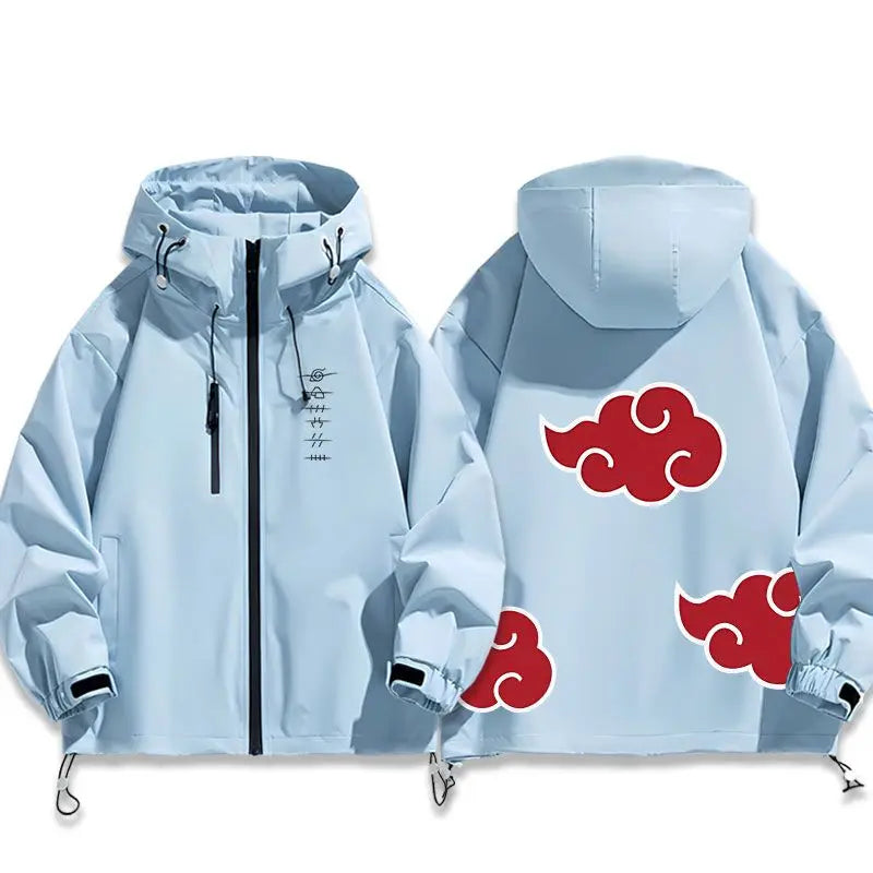 Anime Naruto Akatsuki Windbreaker Jacket – Hooded Spring & Autumn Coat for Men & Women 3