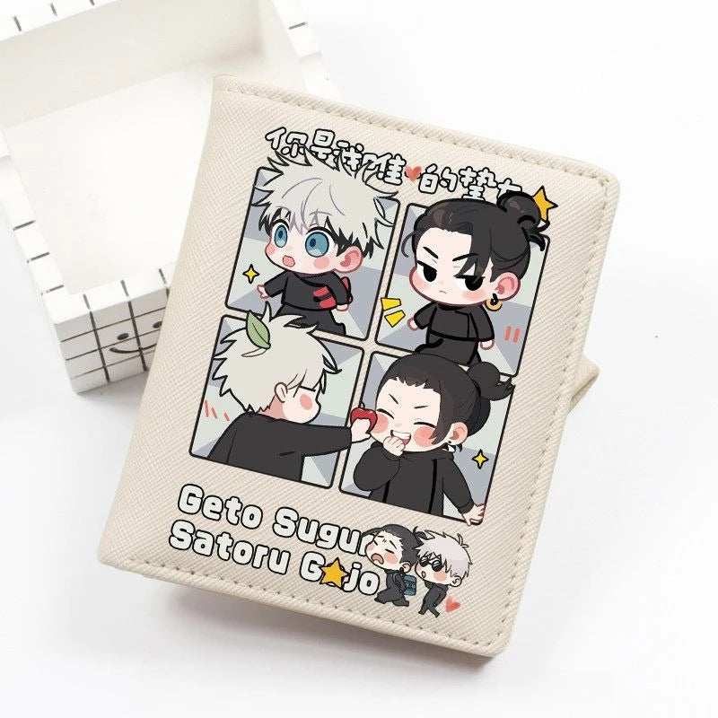 Anime Jujutsu Kaisen Short Zipper Wallet – Yuji Itadori & Megumi Fushiguro Card Holder 5