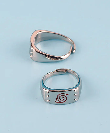 Naruto Sasuke Rings for Women Men Hip Hop Charm Ring Adjustable Fashion Classic Couple Finger Jewelry Trinket Holiday Gift New