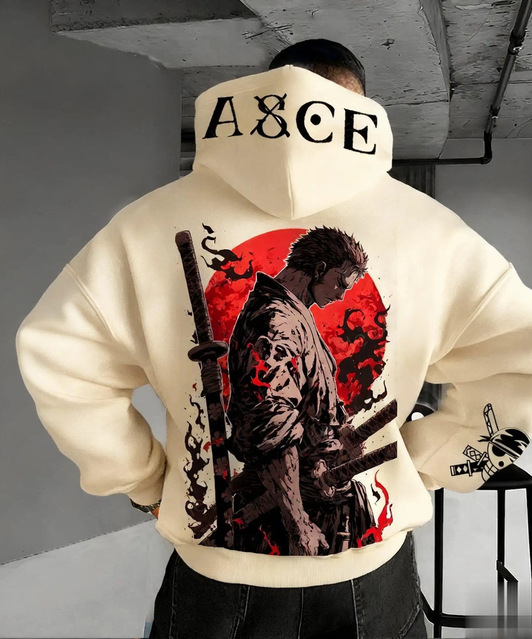 Anime One Piece Zoro Print Hoodie Men Women New Spring Autumn Casual Streetwear Cosplay Jacket Pullover Sweatshirt Fashion Tops