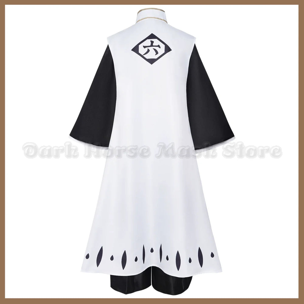 Bleach Kuchiki Byakuya Cosplay Costume – Gotei 13 Captain White Cloak Uniform 4