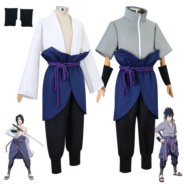 Anime Naruto Uchiha Sasuke Cosplay Costume – Premium Ninja Uniform Outfit for Adults