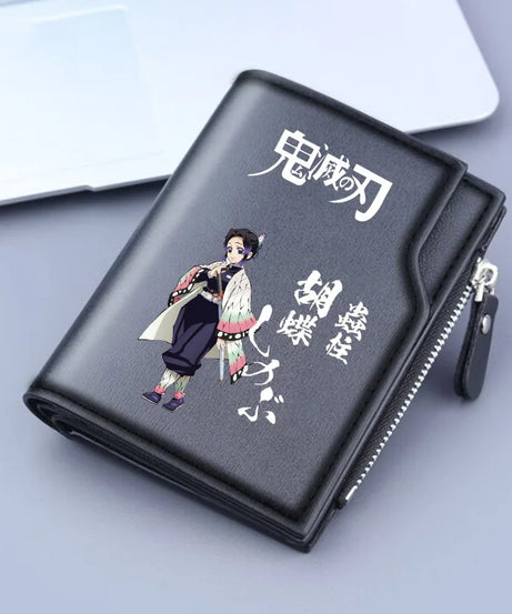 Demon Slayer Wallet Anime Coin Purse Men Credit Card Holder Boy Student Fashion Short Trifold Money Key Storage Pouch