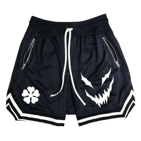 Black Clover Basketball Shorts - Breathable Summer Gym Wear