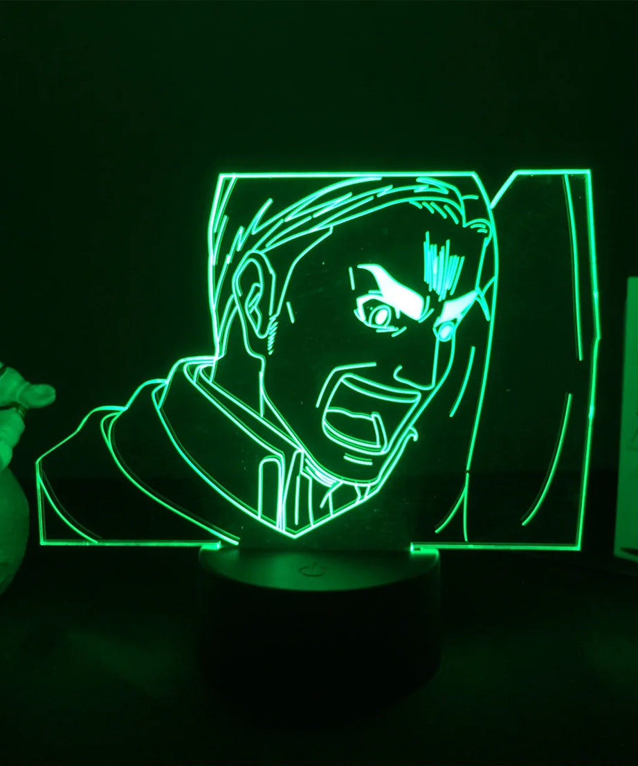 Anime 3D Lamp Attack on Titan Acrylic Luminous Stand Mikasa Ackerman Eren Yeager Action Figure For Kids Children Gifts