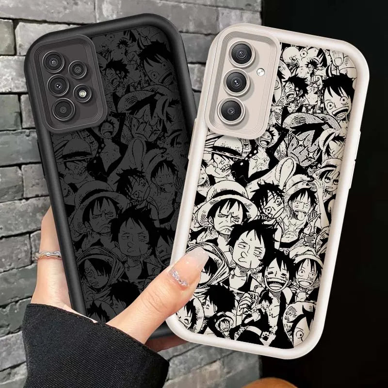 One Piece Nami D. Luffy Cute For Samsung A71 A52 A51 A34 A33 A22 A16 A15 A13 A04 A06 Note 20 Ultra 5G Eye Ladder Phone Case