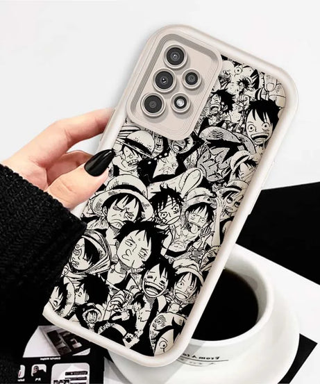 One Piece Nami D. Luffy Cute For Samsung A71 A52 A51 A34 A33 A22 A16 A15 A13 A04 A06 Note 20 Ultra 5G Eye Ladder Phone Case