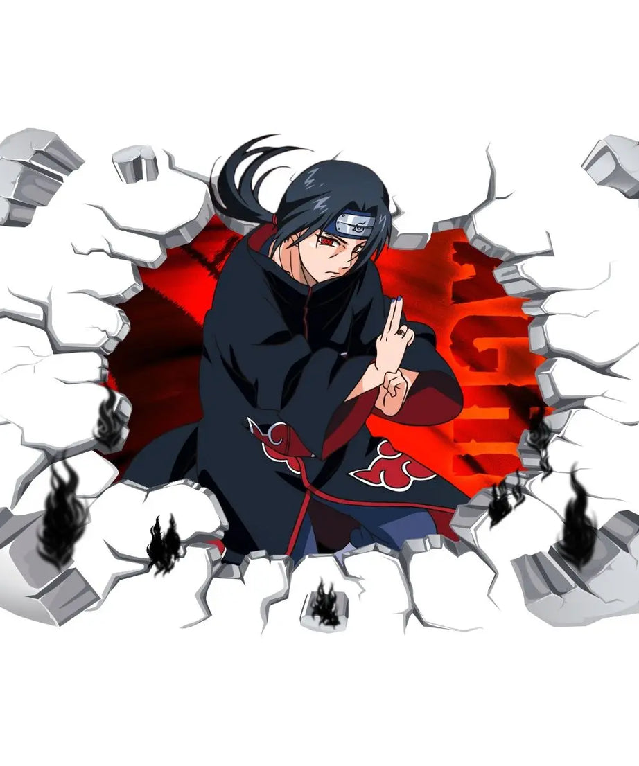 Naruto Wall Stickers, Personalized 3D Three-dimensional Adhesive Wall Stickers, Waterproof Glass Stickers, Decorative Paintings