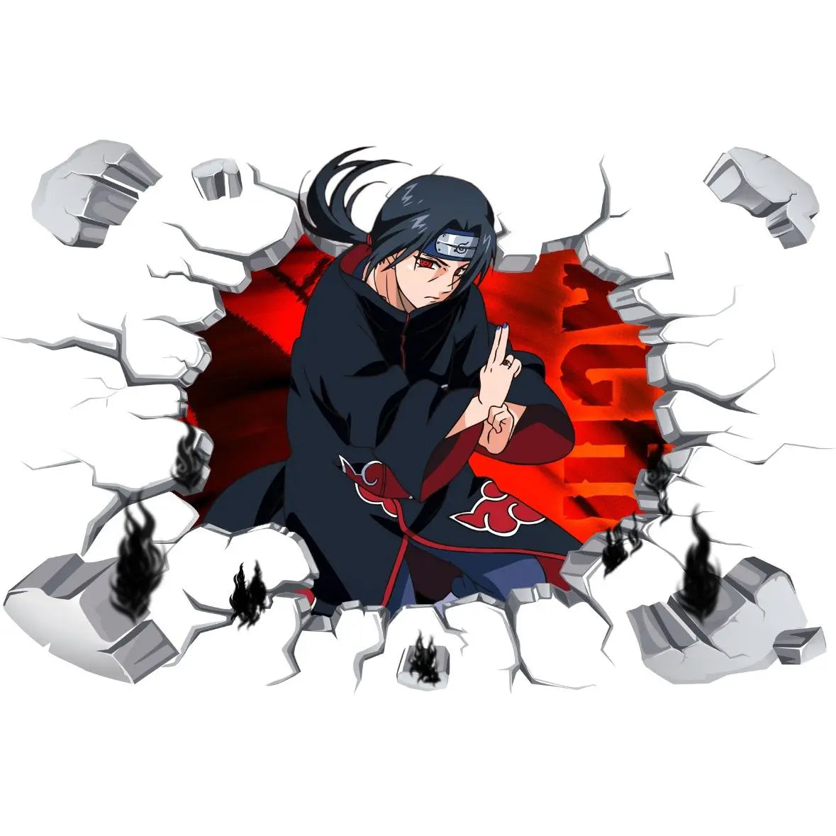 Naruto Wall Stickers, Personalized 3D Three-dimensional Adhesive Wall Stickers, Waterproof Glass Stickers, Decorative Paintings