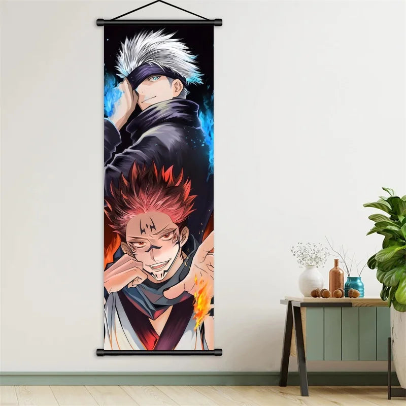 Anime Jujutsu Kaisen Gojo Satoru Hanging Scroll – Fabric Wall Art Poster 2